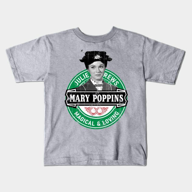 Retro Vintage Aesthetic HQ - Mary poppins 1964 Kids T-Shirt by modar siap